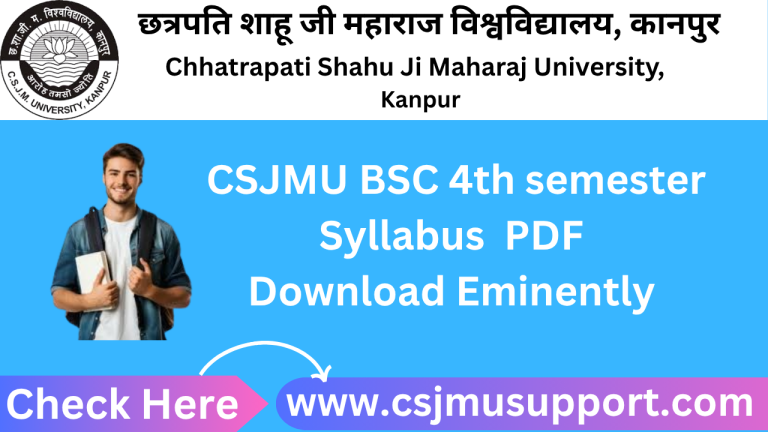 CSJMU BSC 4th Semester Syllabus PDF Download Eminently
