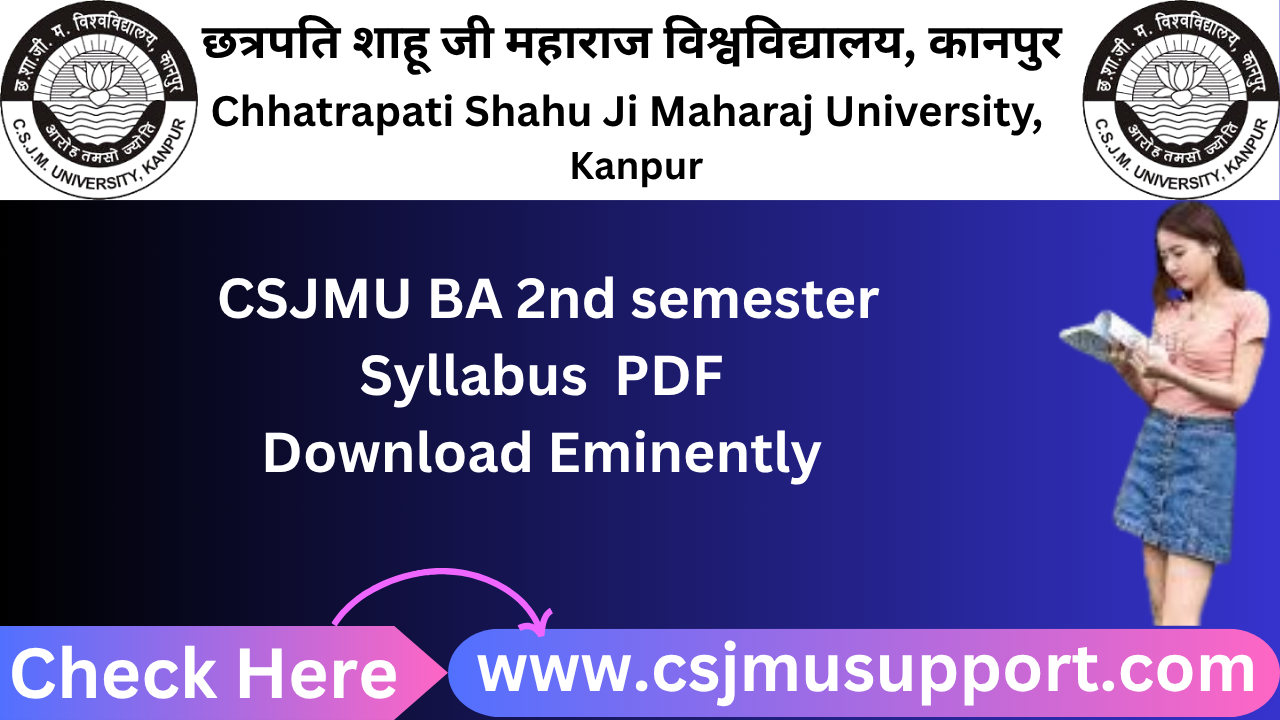 CSJMU BA 2nd Semester Syllabus PDF Download Eminently