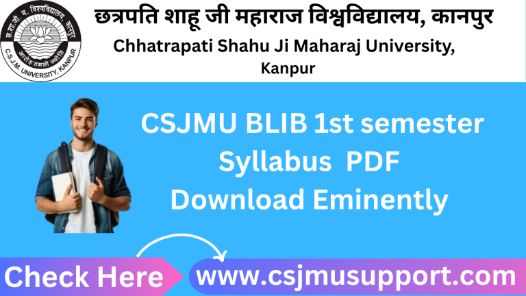 CSJMU BLIB 1st Semester Syllabus PDF Download Eminently