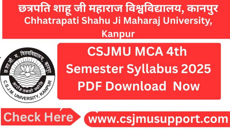 CSJMU MCA 4th Semester Syllabus PDF Download Now