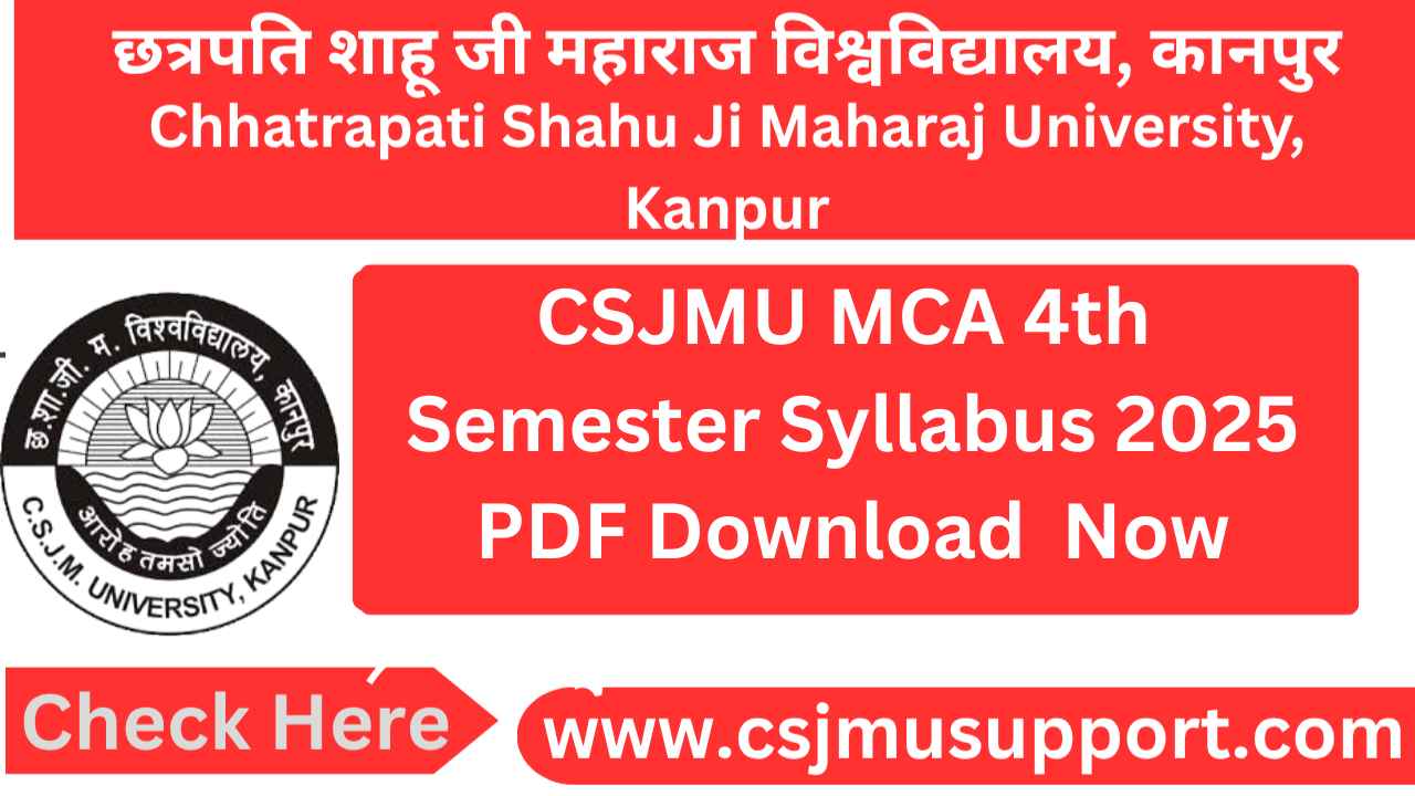 CSJMU MCA 4th Semester Syllabus PDF Download Now