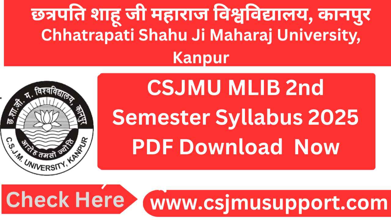 CSJMU MLIB 2nd Semester Syllabus PDF Download Now